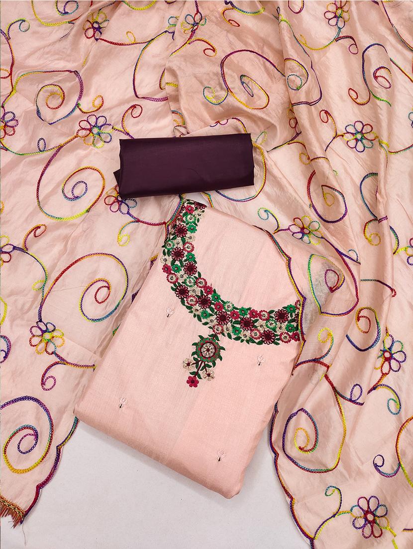 embroidered unstitched suit set - 21451236 -  Standard Image - 1