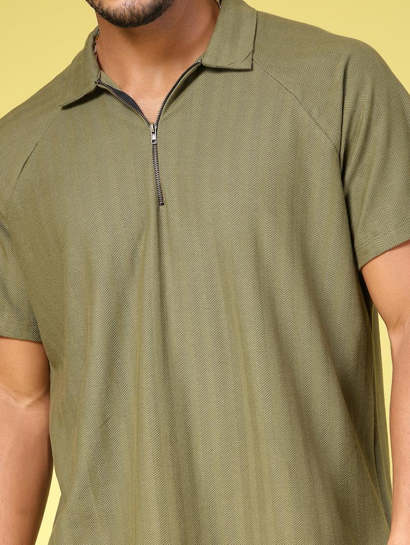 men shirt collar solid co-ord set - 21451399 - Standard Image - 4