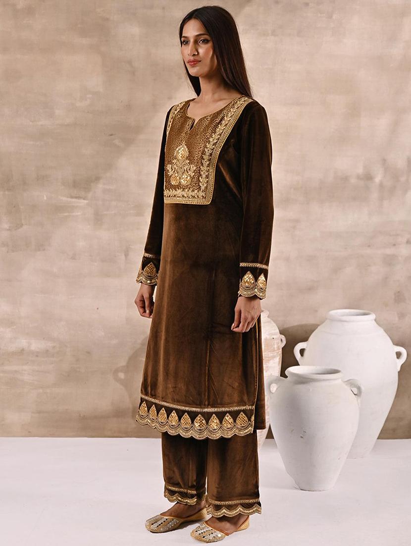 women embroidered kurta palazzo set - 21451721 -  Standard Image - 1