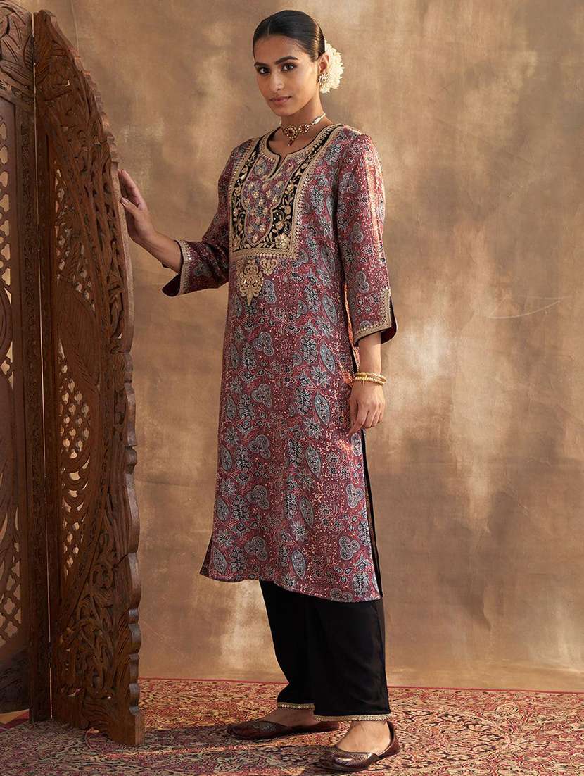 women printed kurta palazzo set - 21451759 -  Standard Image - 1