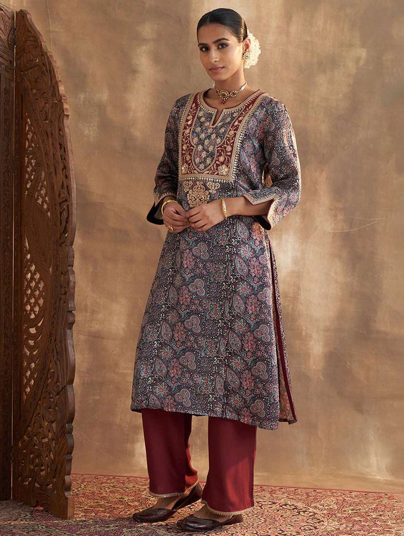 women printed kurta palazzo set - 21451908 - Standard Image - 1