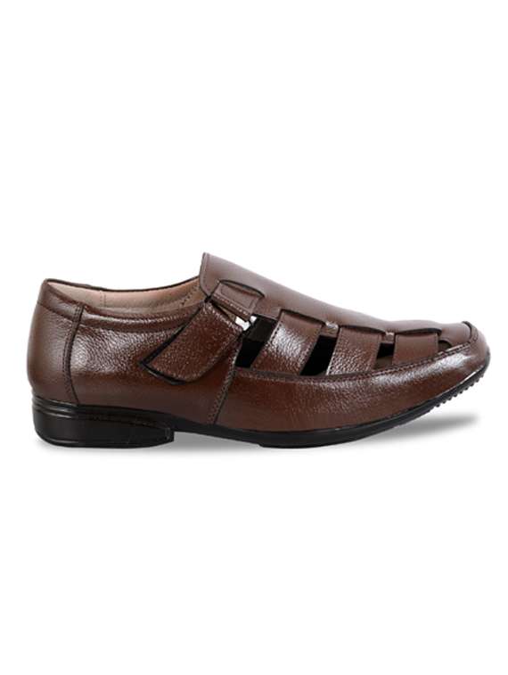 men brown strap sandal - 21452374 -  Standard Image - 1