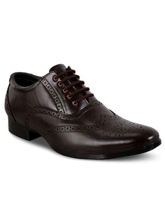 men solid lace-up brouges