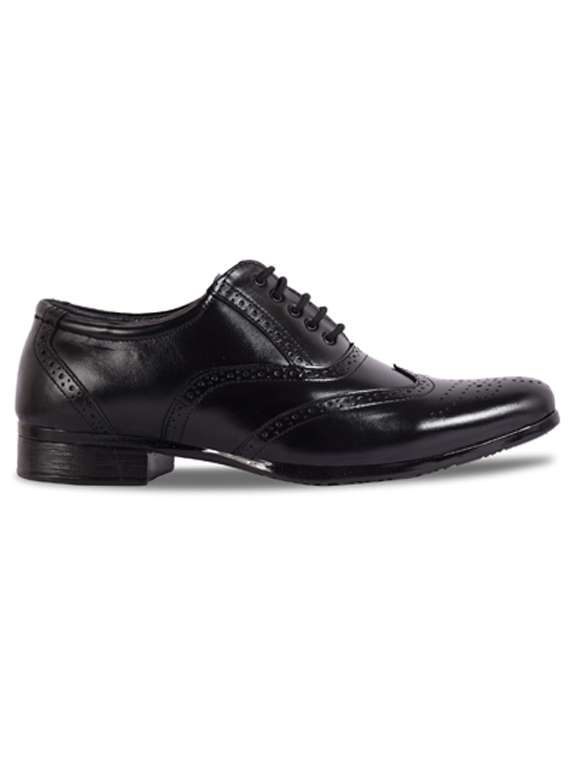 men solid lace-up brouges shoes - 21452387 -  Standard Image - 1