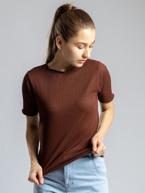 women solid short sleeves top - 21452666 -  Standard Image - 0