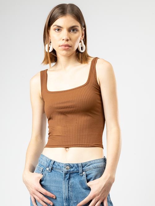 women solid poly cotton tank top - 21452678 -  Standard Image - 0
