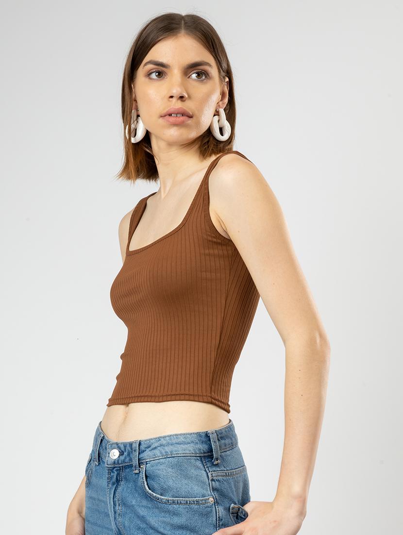 women solid poly cotton tank top - 21452678 -  Standard Image - 1