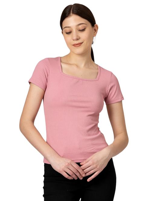 women solid shorts sleeves top - 21452692 - Standard Image - 0