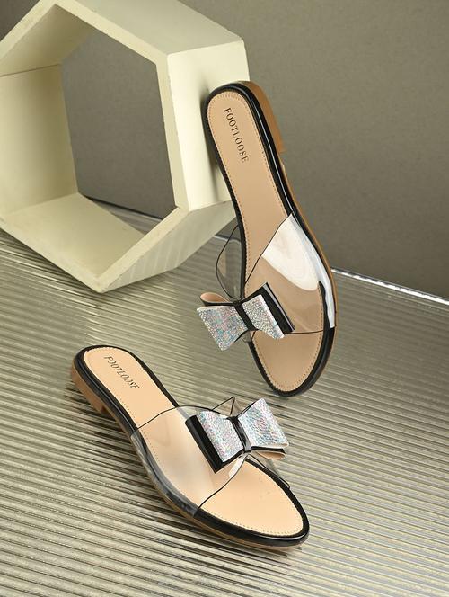 women black slip on sandal - 21452761 -  Standard Image - 0