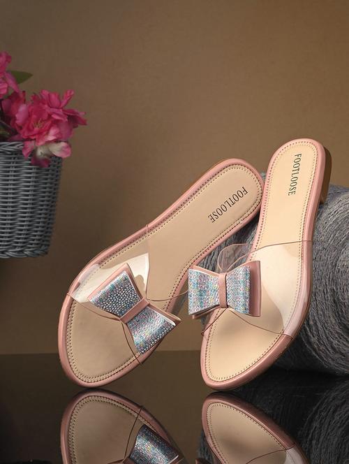 women pink slip on sandal - 21452764 -  Standard Image - 0