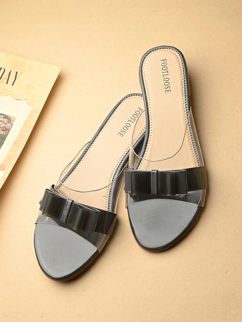 women black slip on sandal - 21452766 - Standard Image - 0