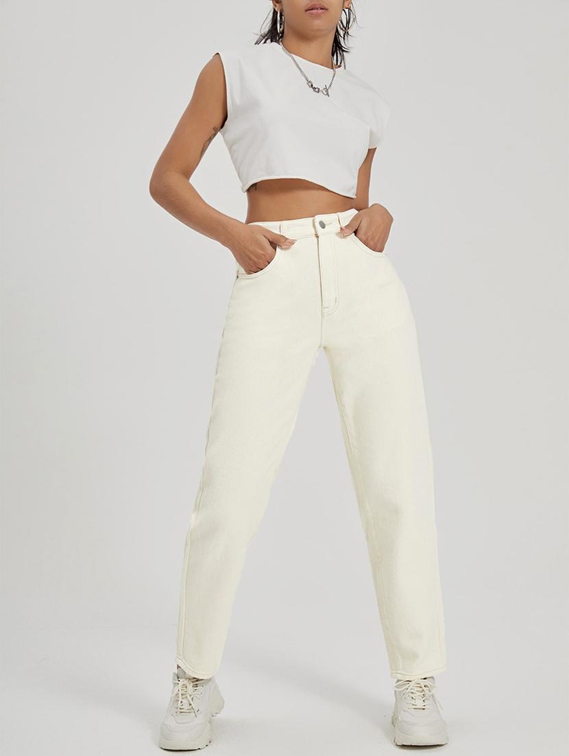 women white denim jean - 21452786 - Standard Image - 4