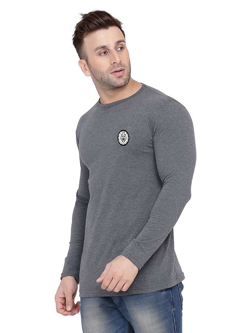 men solid long sleeved t-shirt - 21454243 -  Standard Image - 1