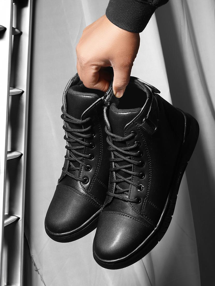 men black lace up boots - 21454595 - Standard Image - 1