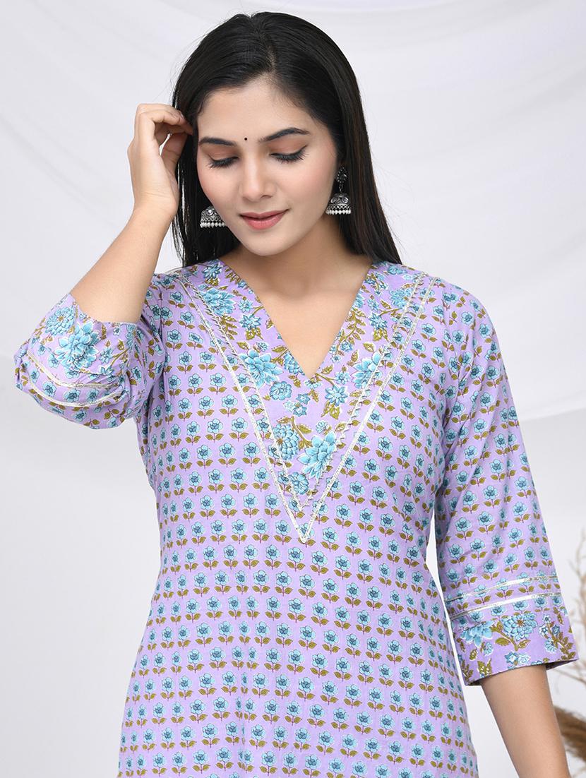 women three quarter sleeve straight kurta - 21454853 - Standard Image - 4