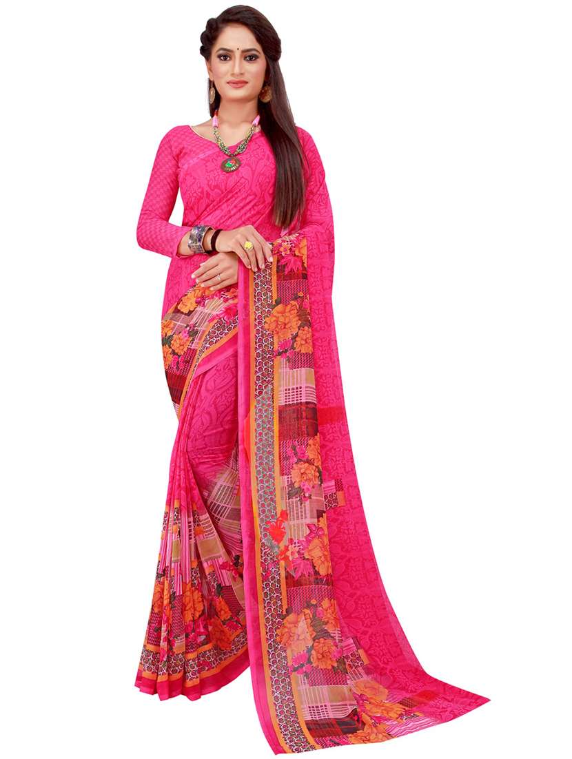 women pack of 2 casual wear sarees with blouse - 21455057 -  Standard Image - 1