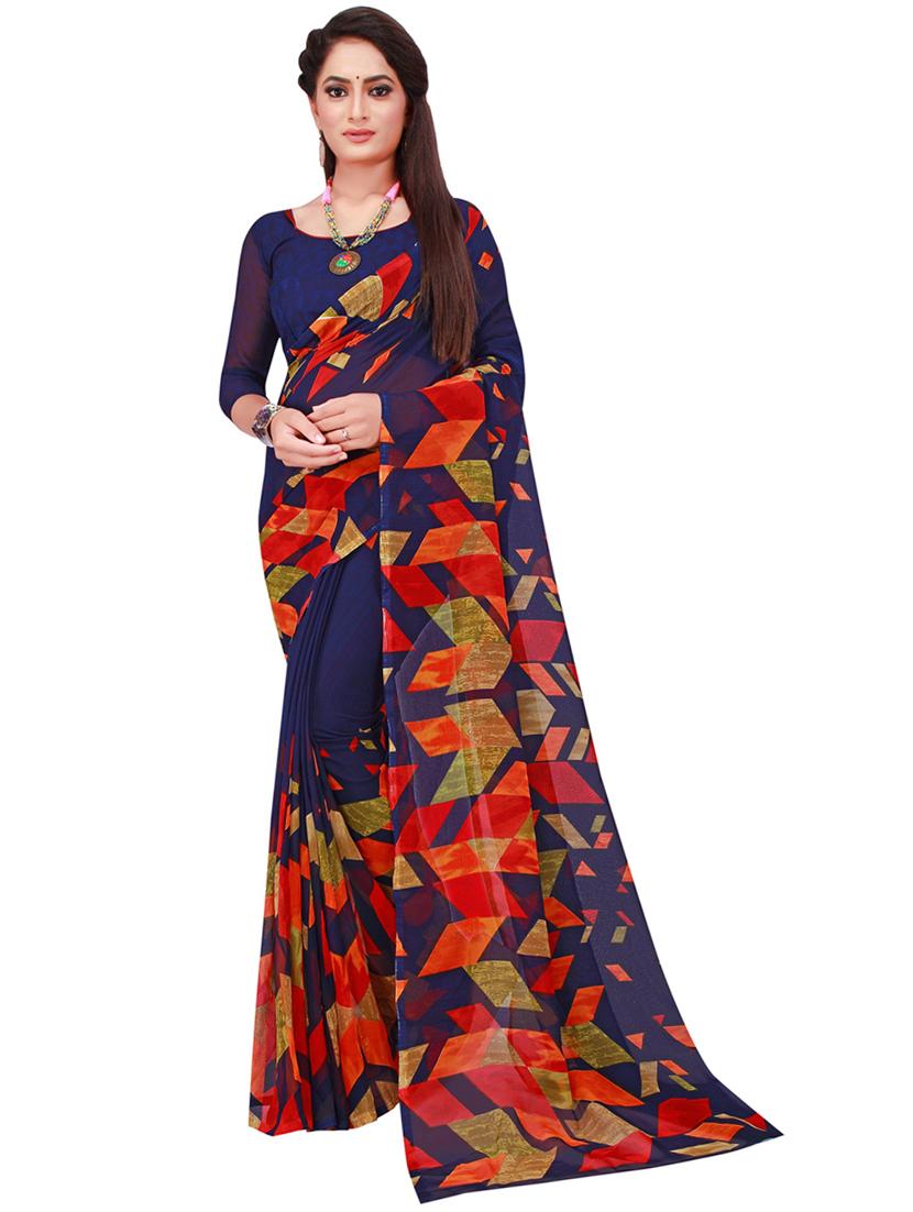 women pack of 2 casual wear sarees with blouse - 21455085 -  Standard Image - 1