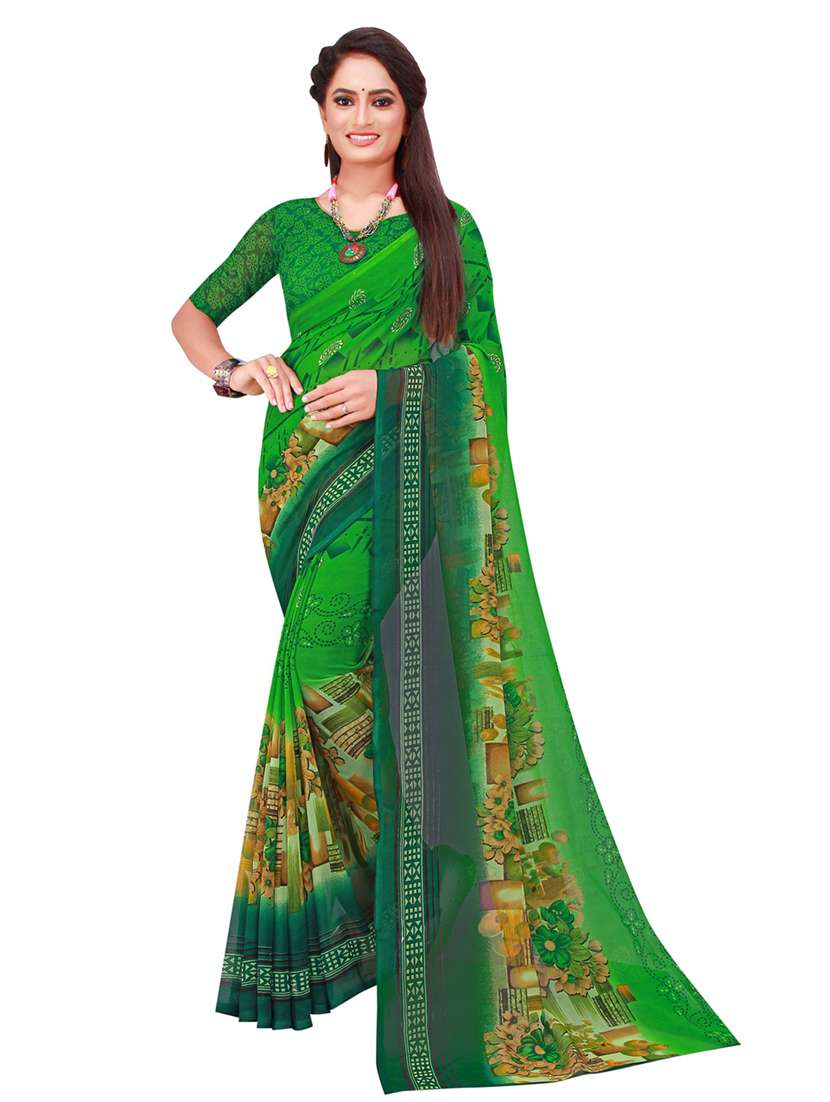women pack of 2 casual wear combo sarees with blouse - 21455177 - Standard Image - 1