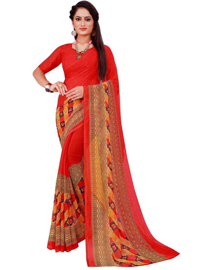 women pack of 2 casual wear sarees with blouse - 21455186 -  Standard Image - 1
