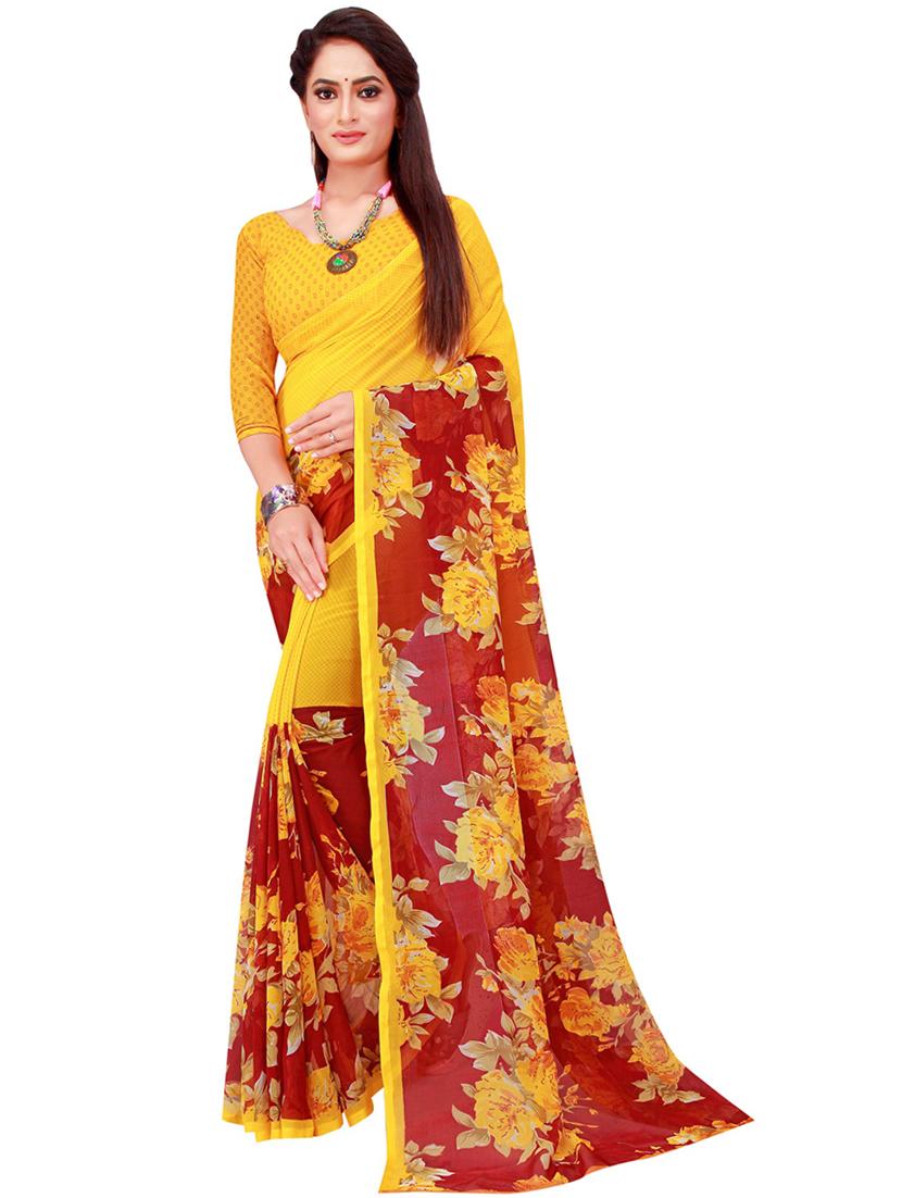 women pack of 2 casual wear combo sarees with blouse - 21455394 -  Standard Image - 1
