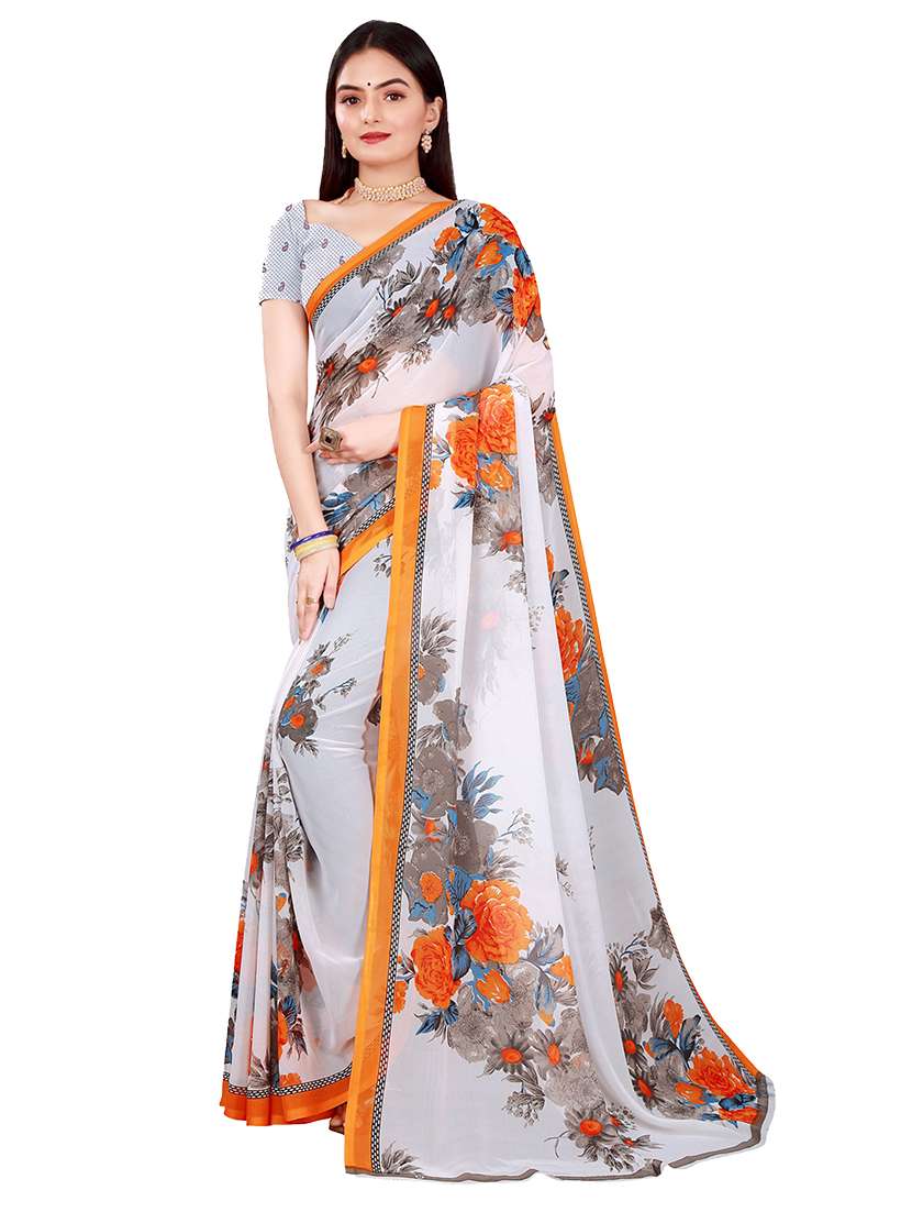 women pack of 2 casual wear combo sarees with blouse - 21455705 -  Standard Image - 1