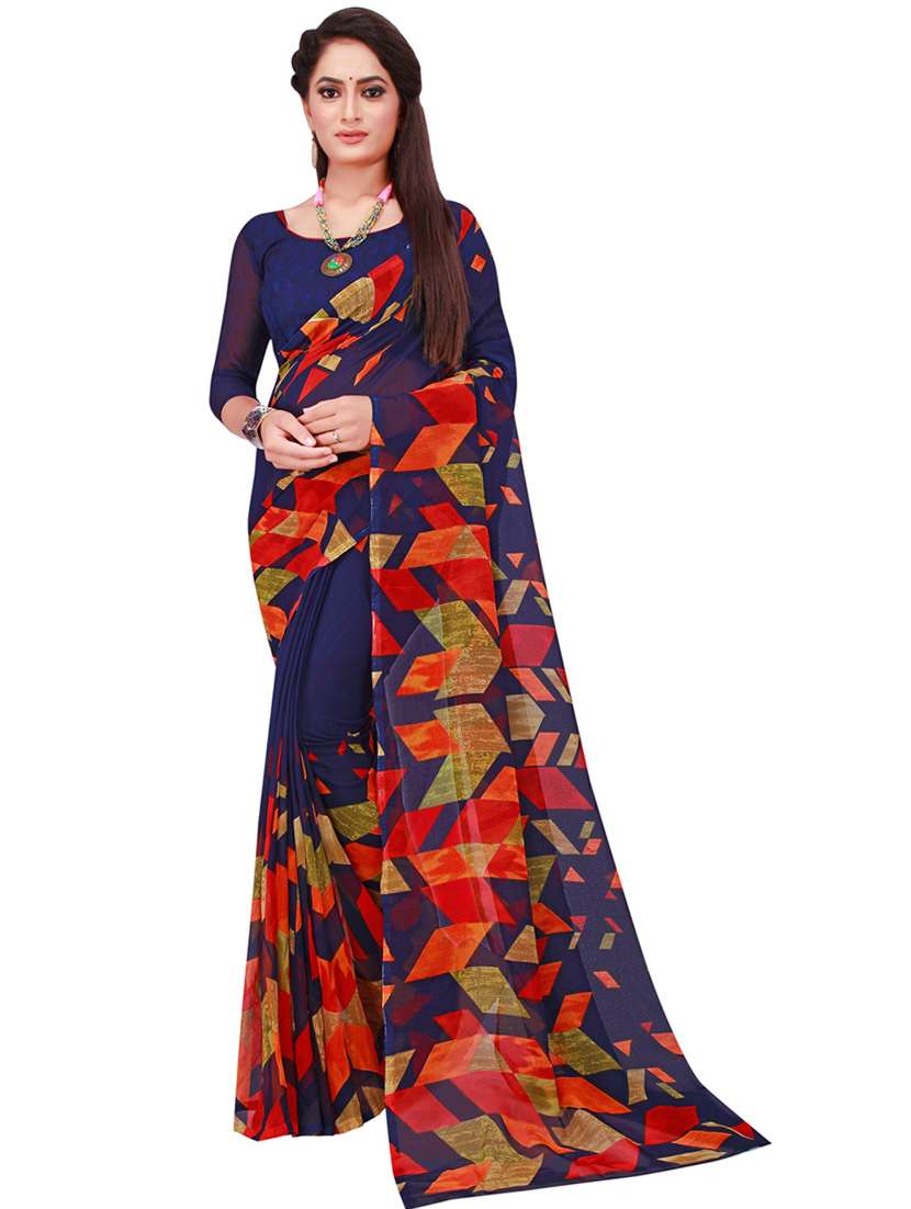 women pack of 2 casual wear combo sarees with blouse - 21456023 -  Standard Image - 1