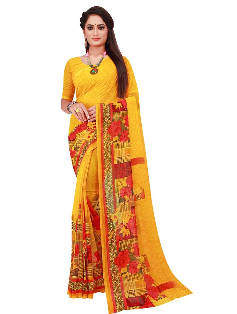women pack of 2 casual wear combo sarees with blouse - 21456136 -  Standard Image - 1