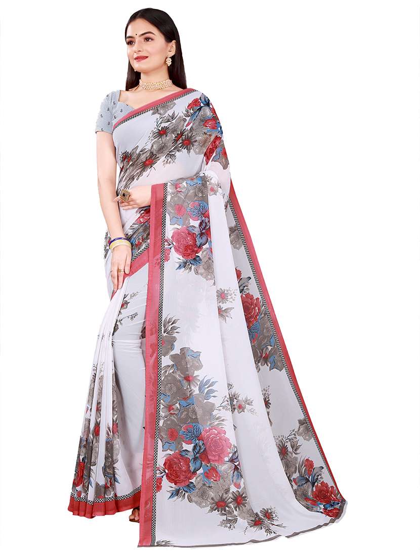 women pack of 2 casual wear combo sarees with blouse - 21456308 -  Standard Image - 1