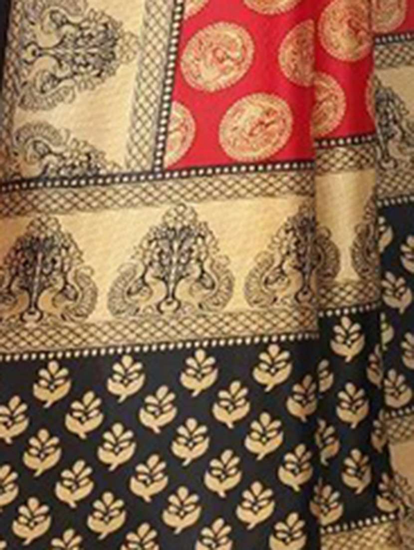 women red printed bordered saree with blouse - 21456424 -  Standard Image - 1