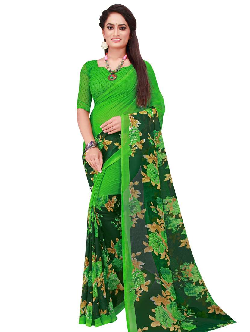 women pack of 2 casual wear combo sarees with blouse - 21456506 -  Standard Image - 1