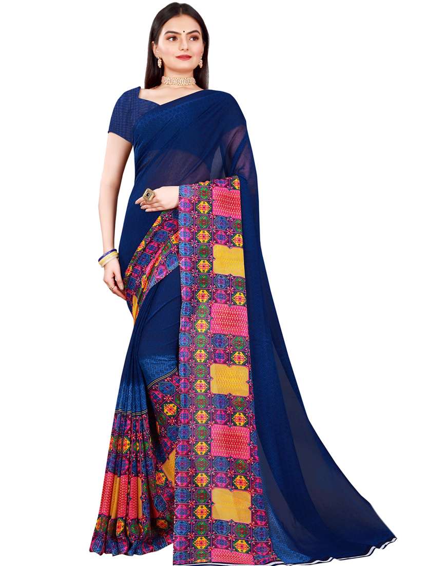 women pack of 2 casual wear combo sarees with blouse - 21456511 - Standard Image - 1