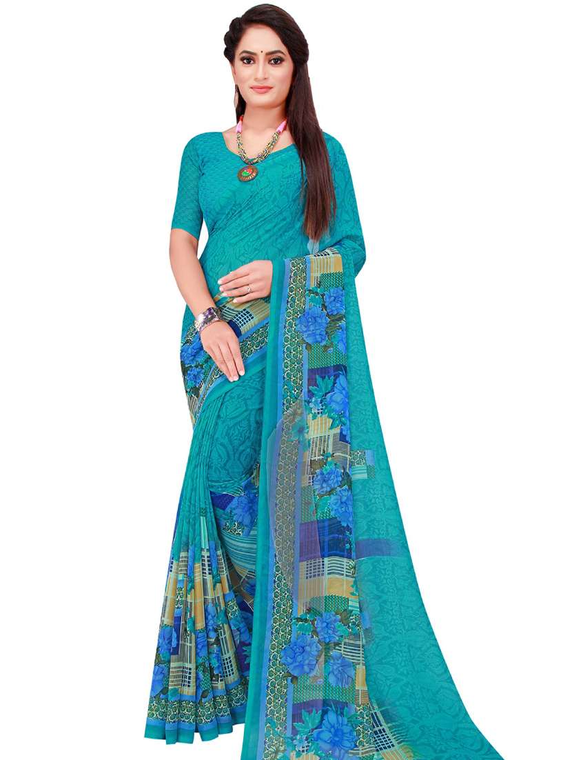 women pack of 2 casual wear combo sarees with blouse - 21456513 -  Standard Image - 1