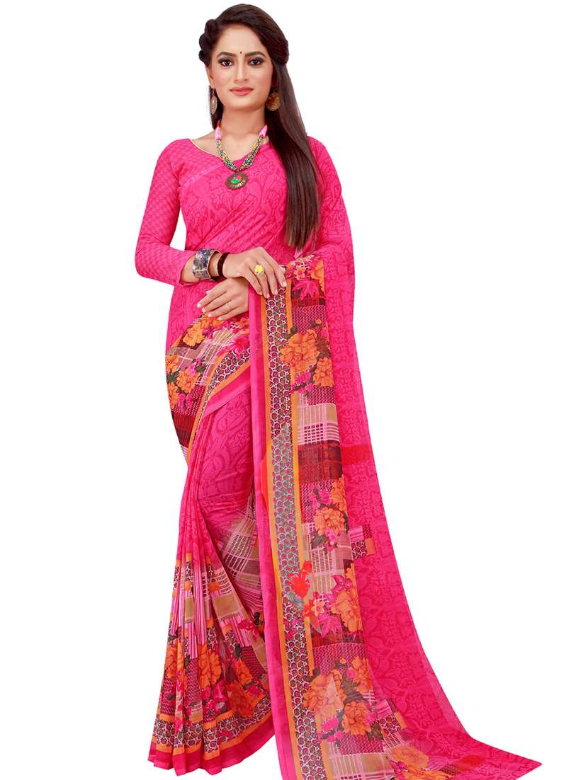 women pack of 2 casual wear combo sarees with blouse - 21456526 -  Standard Image - 1