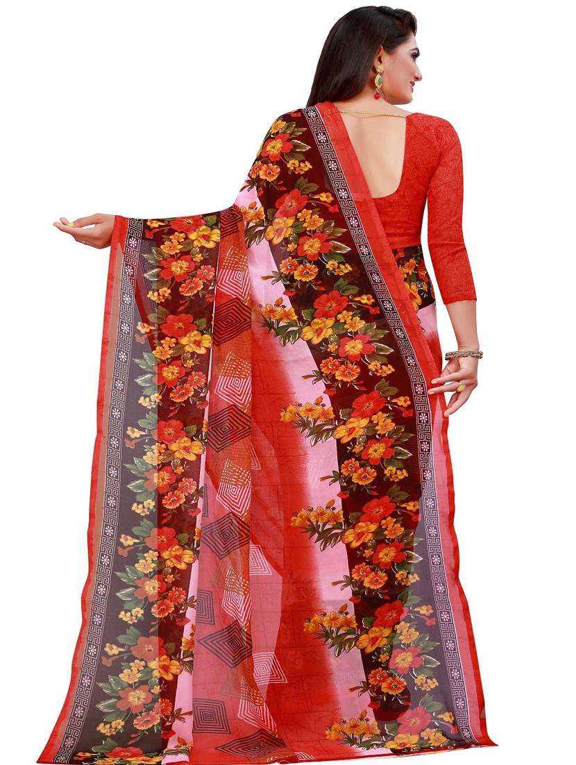women pack of 2 casual wear combo sarees with blouse - 21456675 -  Standard Image - 4