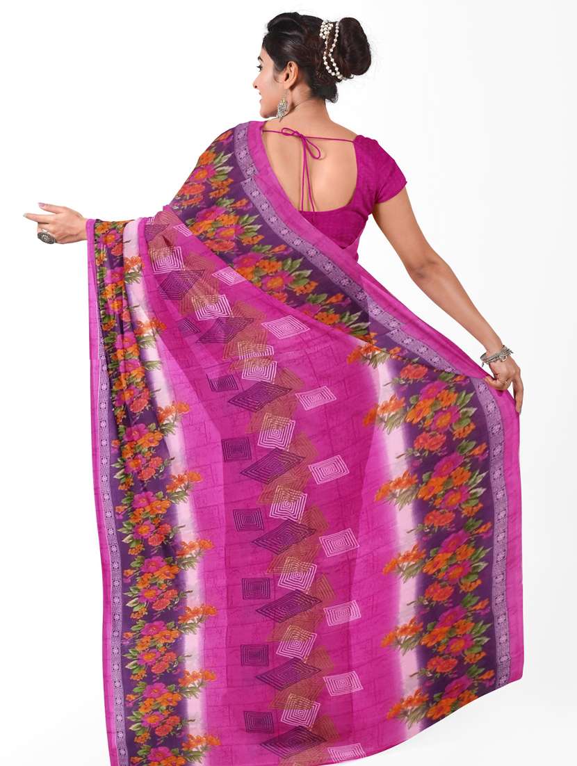 women printed casual wear saree with blouse - 21456686 - Standard Image - 1
