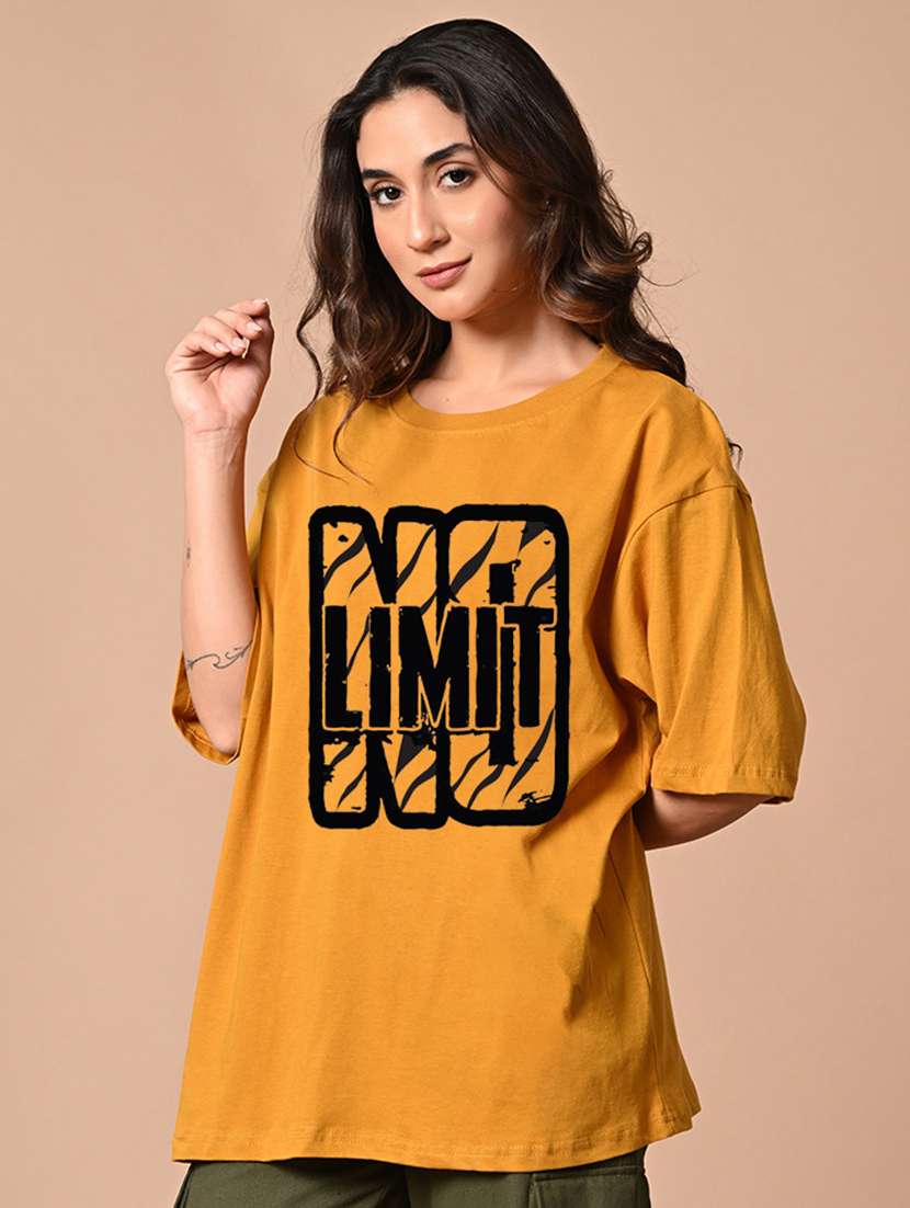 women round neck typographic regular t-shirt - 21456704 - Standard Image - 1