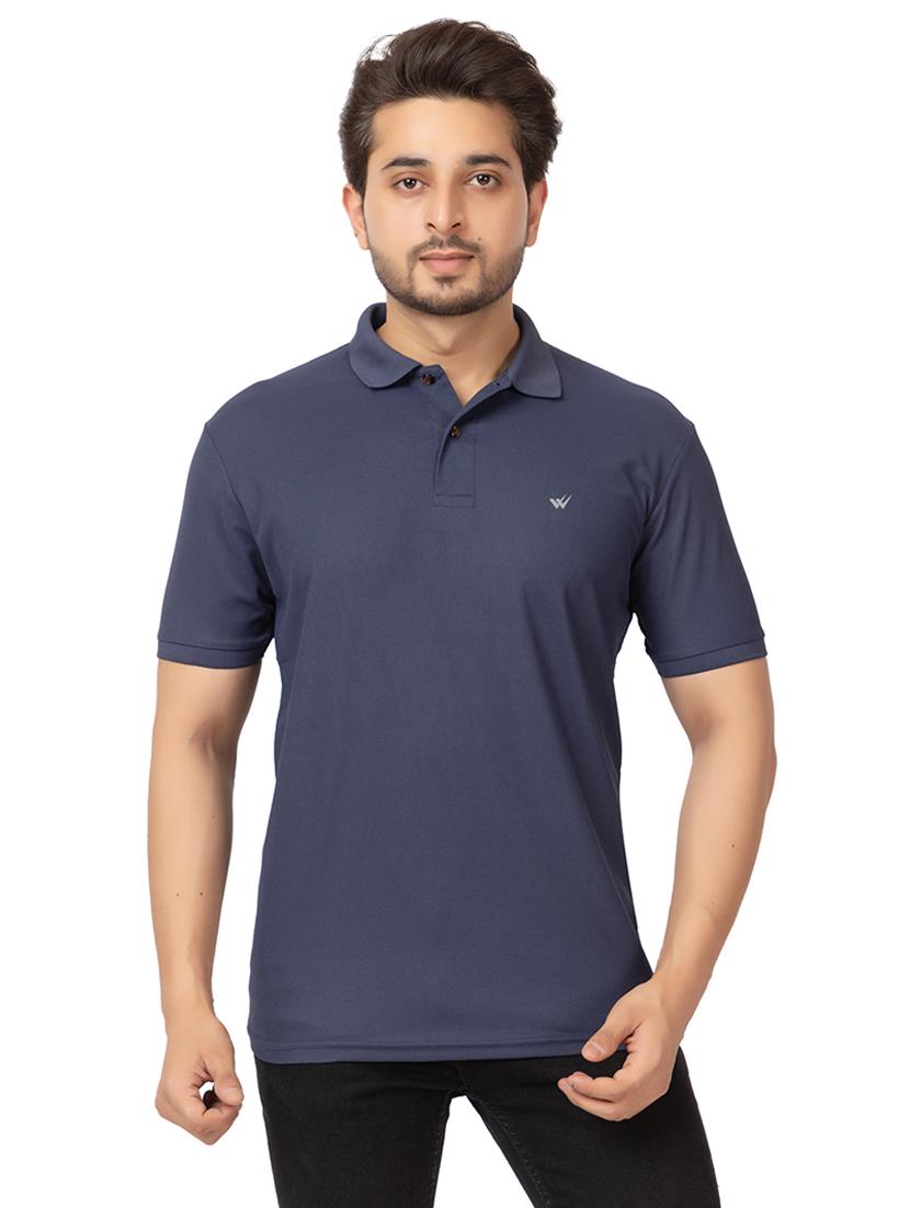 men solid short sleeve polo t-shirt