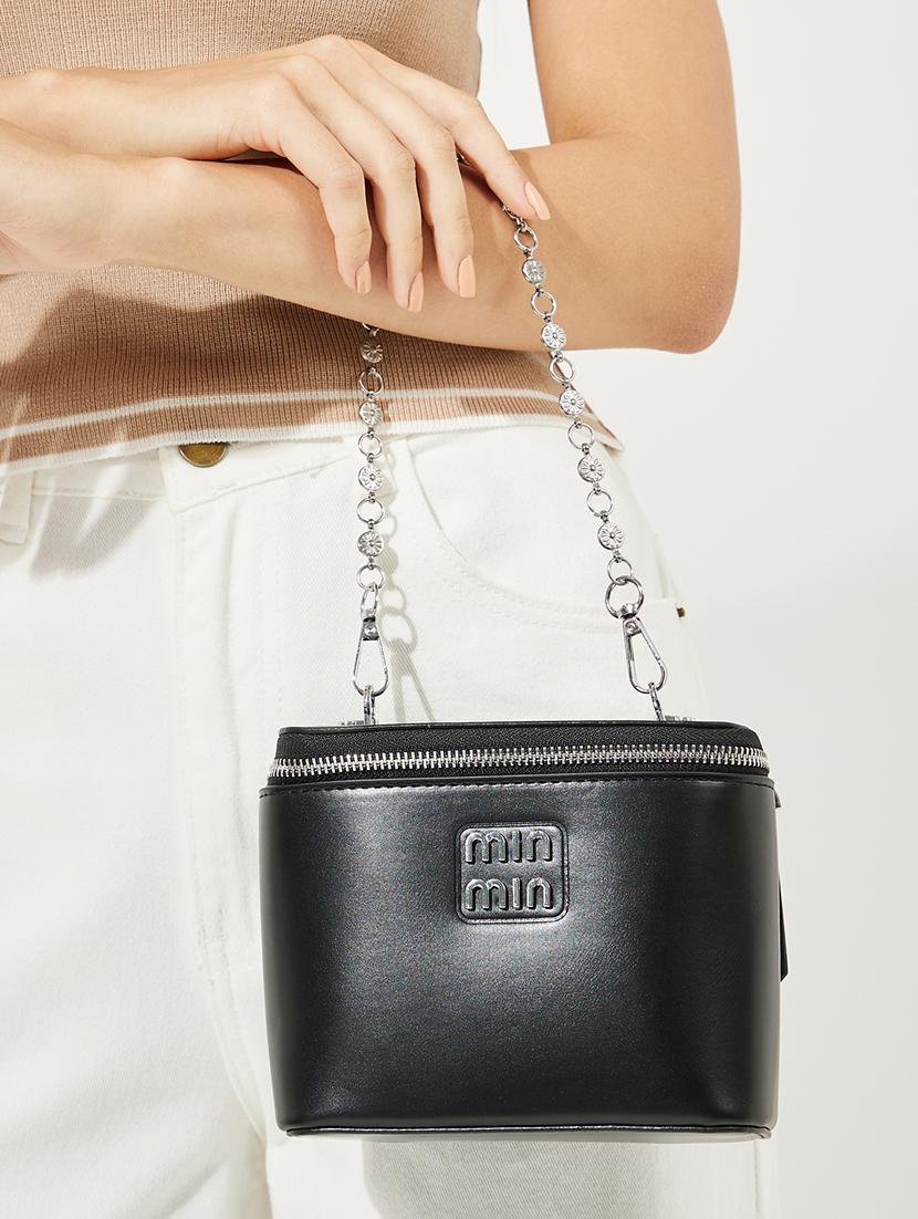 women black pu handbag - 21457040 - Standard Image - 6