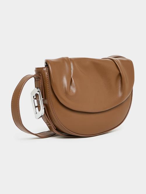 women brown pu handbag - 21457044 - Standard Image - 0