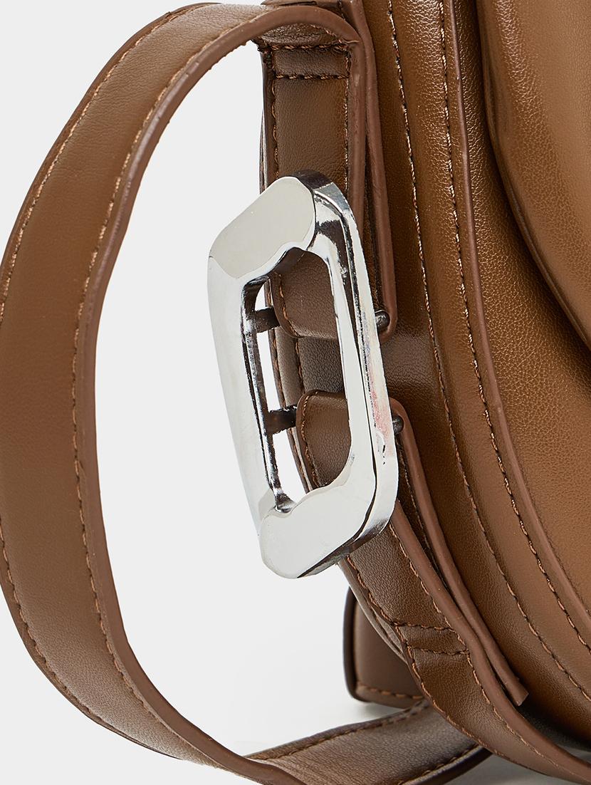 women brown pu handbag - 21457044 -  Standard Image - 1