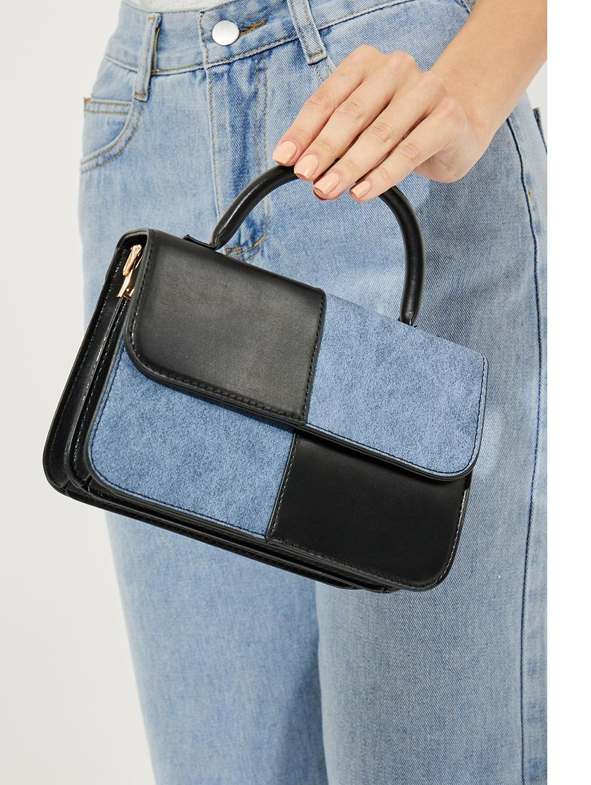 women blue pu handbag - 21457048 - Standard Image - 6