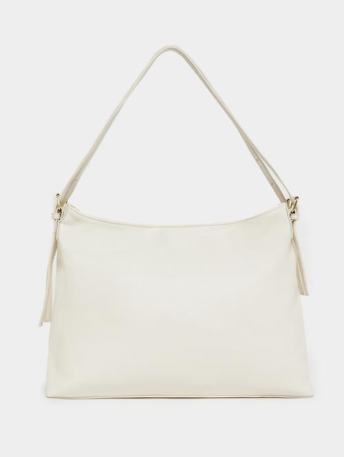 women cream pu handbag - 21457072 - Standard Image - 0