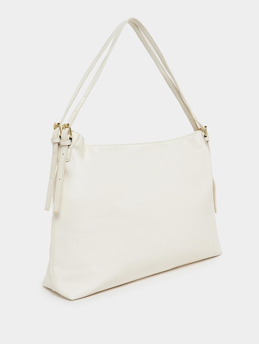women cream pu handbag - 21457072 - Standard Image - 1