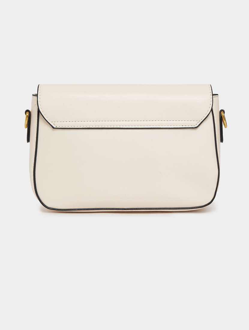 women off white pu handbag - 21457075 - Standard Image - 1