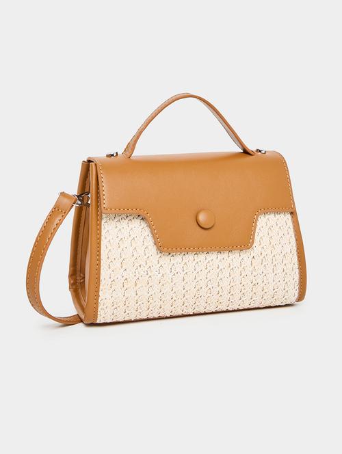 women brown pu handbag - 21457082 - Standard Image - 0