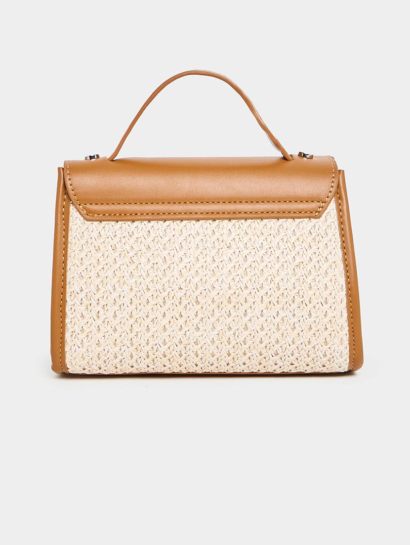 women brown pu handbag - 21457082 - Standard Image - 1