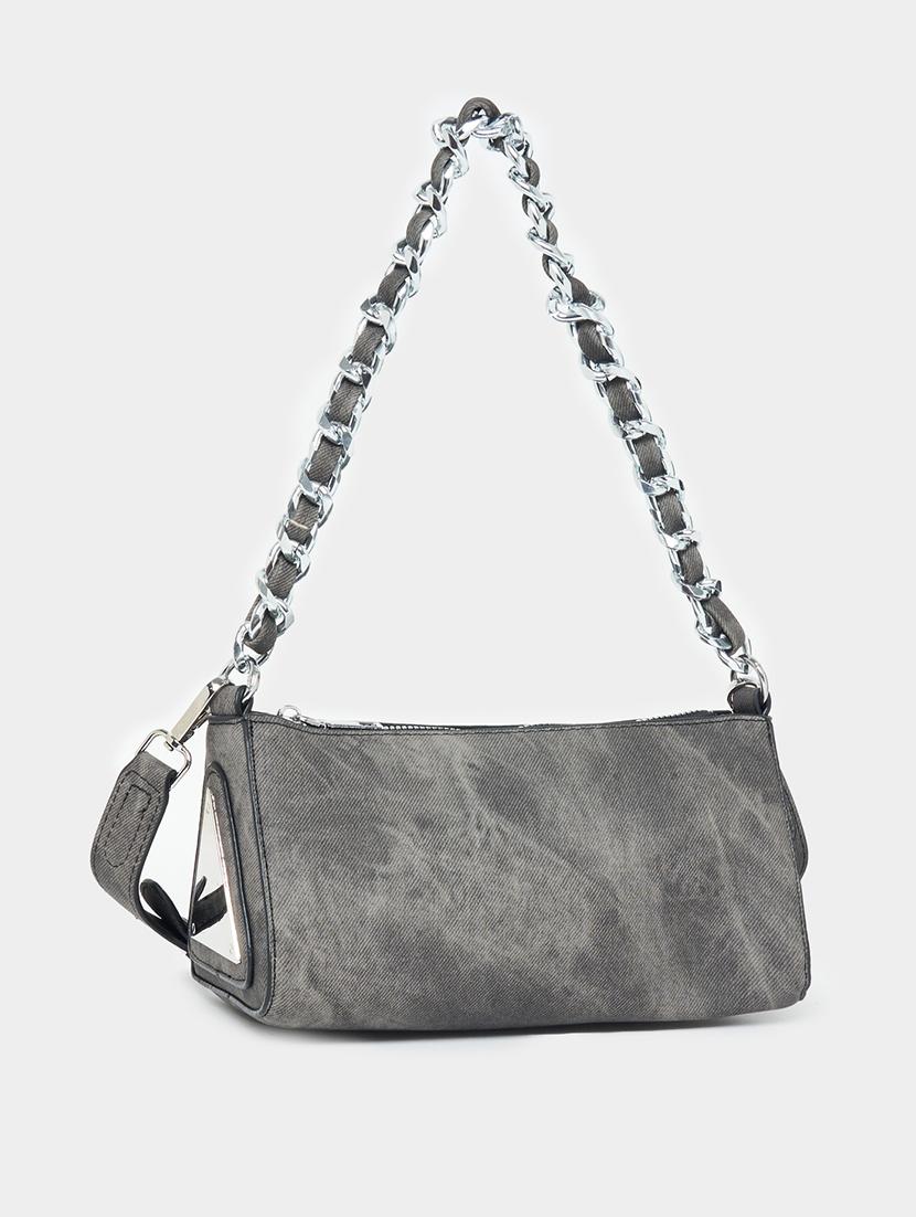women grey pu handbag - 21457089 -  Zoom Image - 0