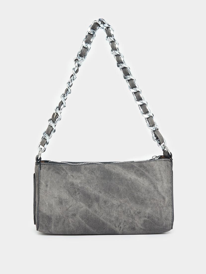 women grey pu handbag - 21457089 -  Standard Image - 1