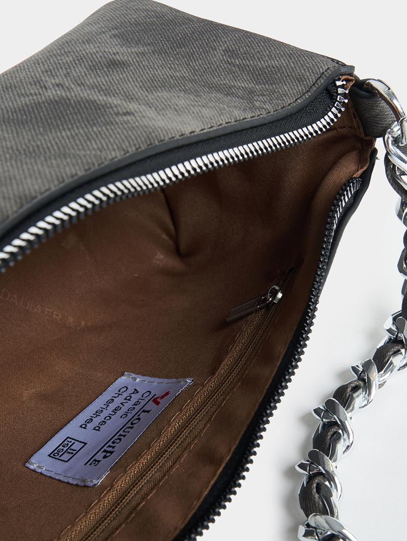 women grey pu handbag - 21457089 - Standard Image - 6