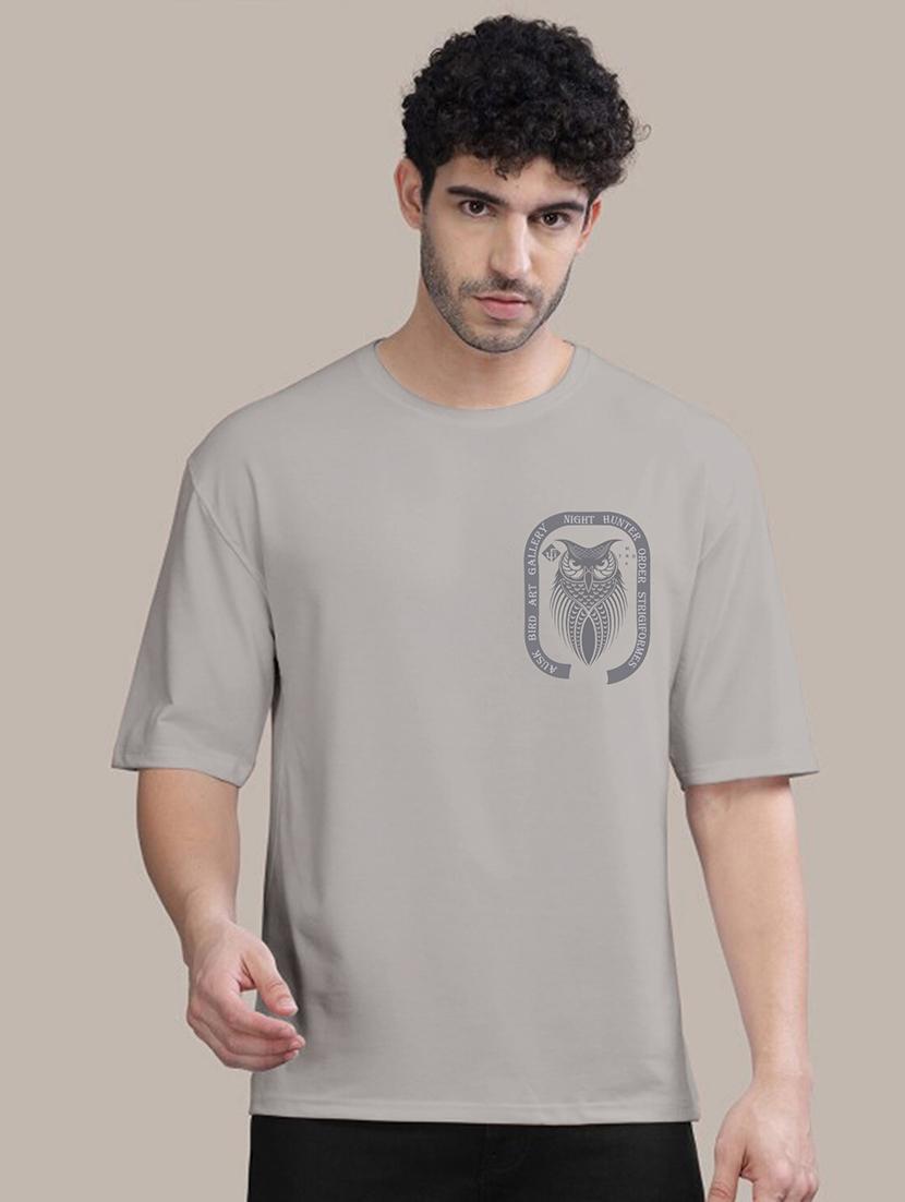 men oversized front & back print t-shirt - 21457158 - Standard Image - 1